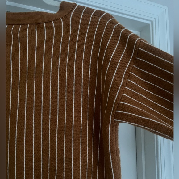 Forever 21 Goldenrod Striped Button-Down Cardigan Sweater - Picture 6 of 7